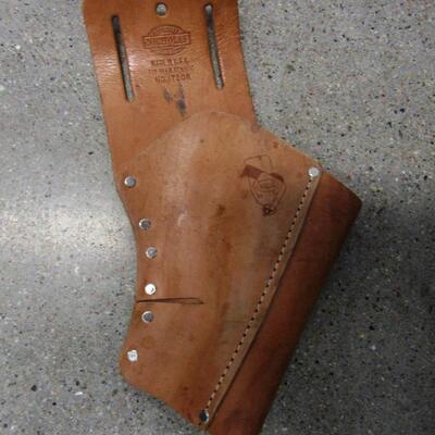 LOT 43  LEATHER DRILL HOLSTER AND TOOL BELT