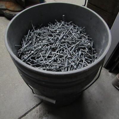 LOT 50 BUCKETS OF NAILS