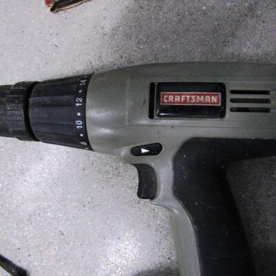 LOT 57 CRAFTSMAN CORDLESS DRILL, SKIL PALM SANDER AND MORE