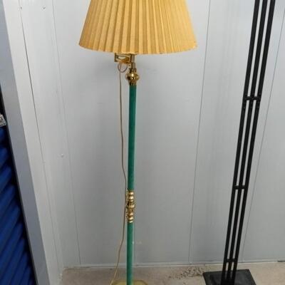 LOT 1W  TALL POLE CLOCK AND FLOOR LAMP