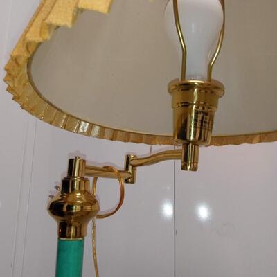 LOT 1W  TALL POLE CLOCK AND FLOOR LAMP