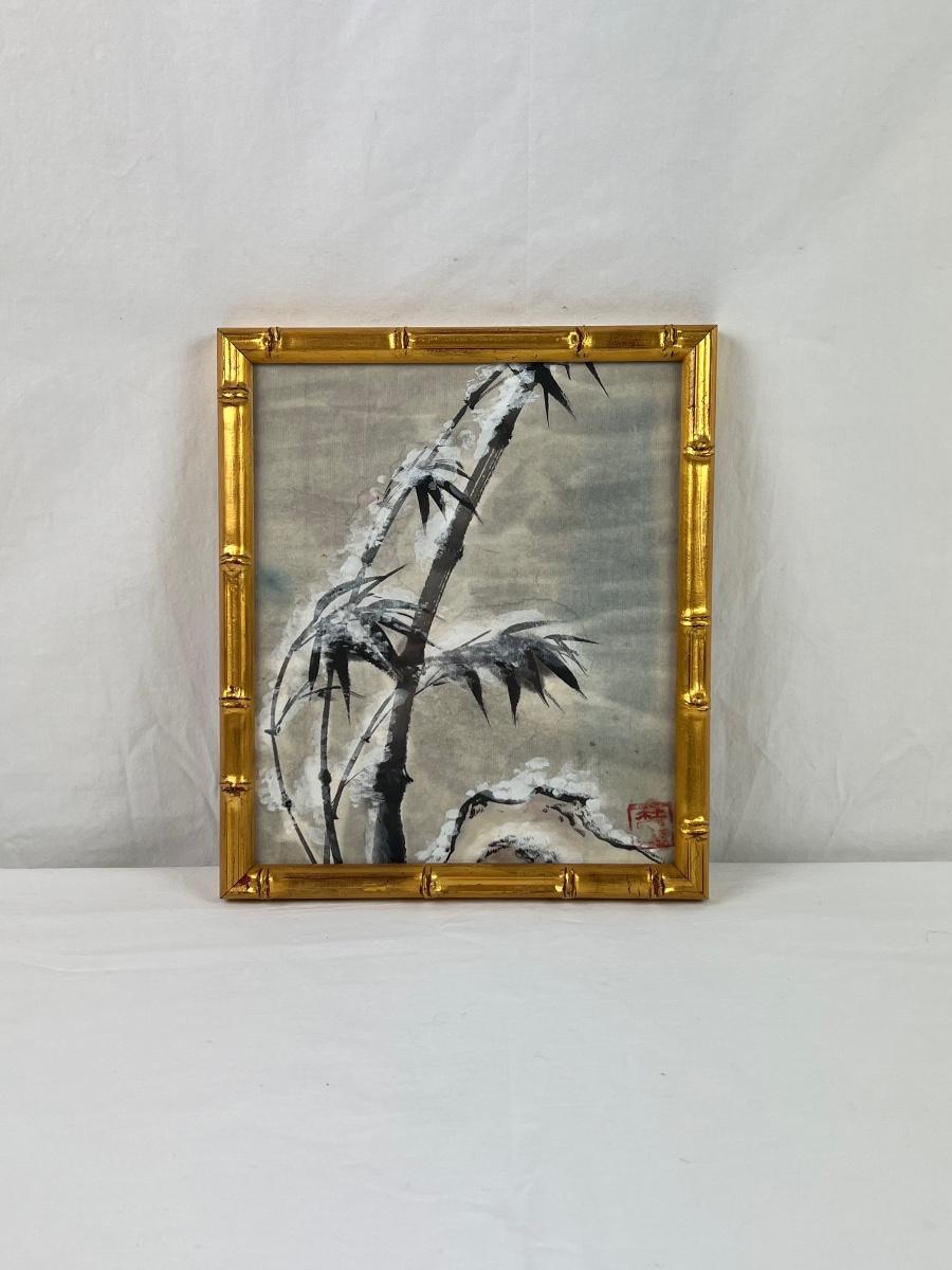 438 Gold Gilt Framed Giclée Print of Bamboo