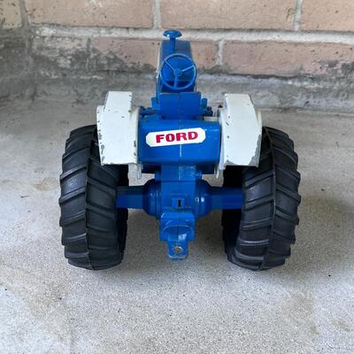FORD ~ Vintage Metal Toy Tractor & Trailer