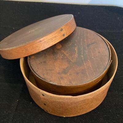 Antique Bent Wood Graduated Pantry Box Lot of 2