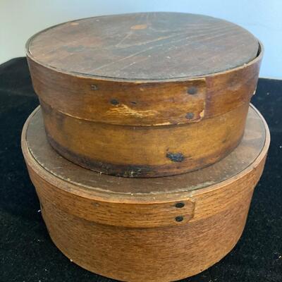 Antique Bent Wood Graduated Pantry Box Lot of 2