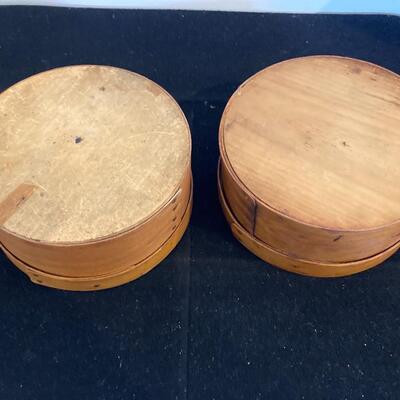 Matching Pair of Antique Bentwood Pantry Boxes