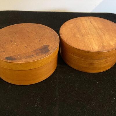 Matching Pair of Antique Bentwood Pantry Boxes