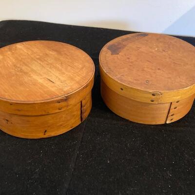 Matching Pair of Antique Bentwood Pantry Boxes