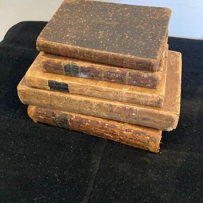 Antique Leatherbound 1800s Book Lot of 5