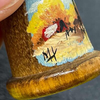 THIMBLE BUNDLE #43 - HAND PAINTED COUNTRY SCENES, SIGNED