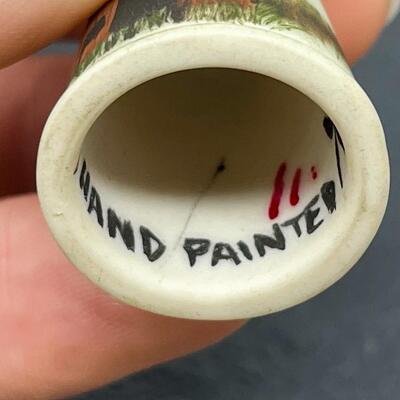 THIMBLE BUNDLE #43 - HAND PAINTED COUNTRY SCENES, SIGNED