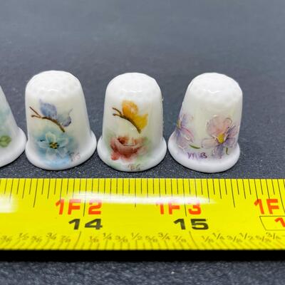 THIMBLE BUNDLE #50 - HANDPAINTED BUTTERFLIES & FLOWERS