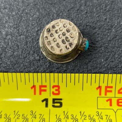 NAVAJO THIMBLE W/ TURQUOISE STONE