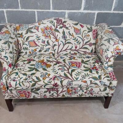 Vintage 1960s Ethan Allen Floral Print Retro Wall Sofa Couch Rare.