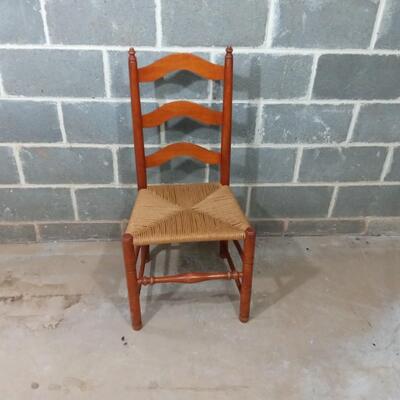 Vintage Ethan Allen French Country Golden Brown Rush Side Chairs
