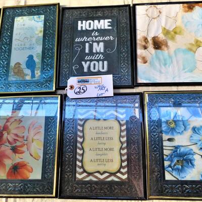 Prints Wall Art LOT (8) Floral Inspirational Special Moments Memories Collection