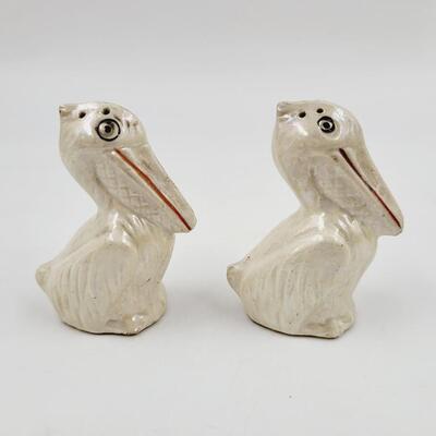 VINTAGE STORK SALT & PEPPER SHAKERS