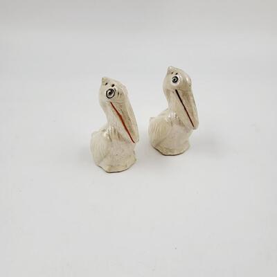 VINTAGE STORK SALT & PEPPER SHAKERS