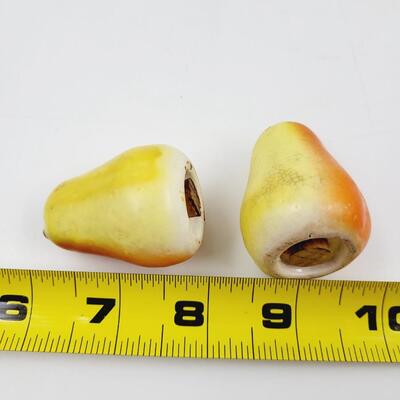 VINTAGE YELLOW & ORANGE PEAR SSALT & PEPPER SHAKERS