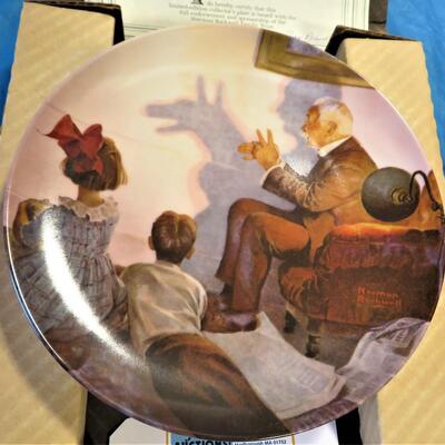 1987 The Shadow Artist Plate Norman Rockwell with Certificate of Authenticity & Story. #10687 D Limited Edition