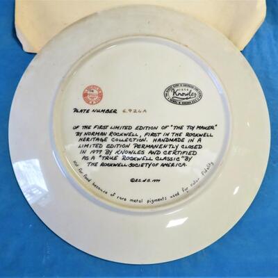 1977 The Toy Maker Plate by Norman Rockwell # 6,924 A - NO Box