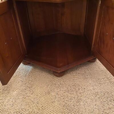 Vintage MCM wooden hexagonal table/cabinet