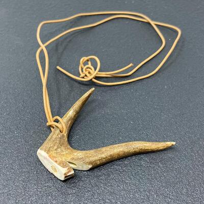 DEER ANTLER NECKLACE - AND WHISTLE!