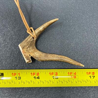 DEER ANTLER NECKLACE - AND WHISTLE!