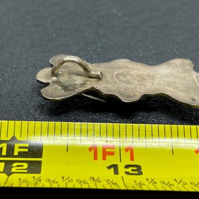 STERLING SILVER PENDANT W/ PINK STONE - NATURAL PINK OPAL?