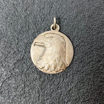 TIFFANY & CO STERLING SILVER EAGLE PENDANT