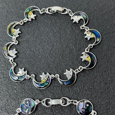 ABALONE MOON & YIN YANG BRACELETS