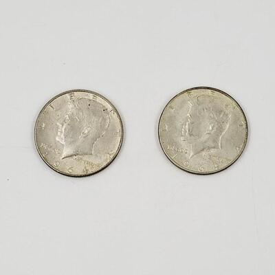 1964 JFK 90% SILVER 1/2 DOLLAR COINS - LOT #5