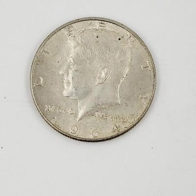 1964 JFK 90% SILVER 1/2 DOLLAR COINS - LOT #5