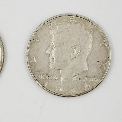 1964 JFK 90% SILVER 1/2 DOLLAR COINS #6