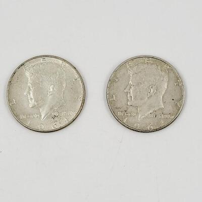 1964 JFK 90% SILVER 1/2 DOLLAR COINS #6