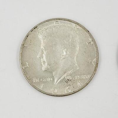1964 JFK 90% SILVER 1/2 DOLLAR COINS #6