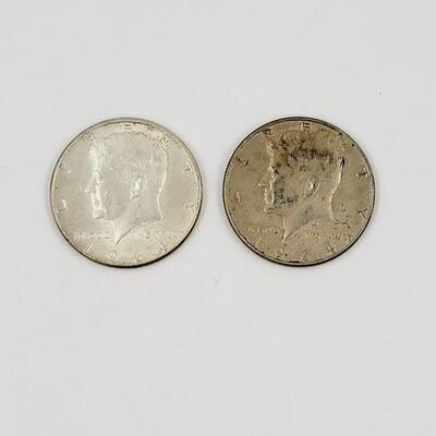 1964 JFK 90% SILVER 1/2 DOLLAR COINS - #7