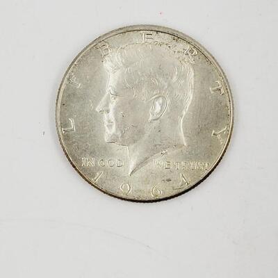 1964 JFK 90% SILVER 1/2 DOLLAR COINS - #7