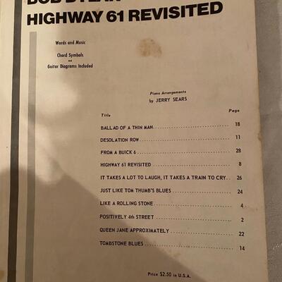 Lot of 3 vintage Bob Dylan music books