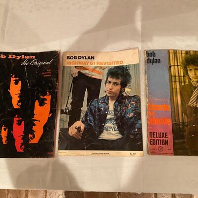 Lot of 3 vintage Bob Dylan music books