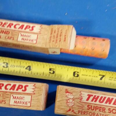 LOT 107   THREE VINTAGE BOXES OF CAPS FOR TOY CAP GUNS