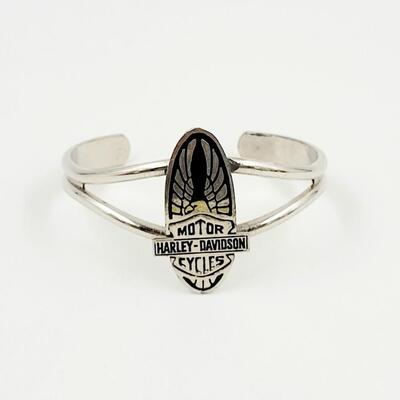SILVER TONED HARLEY DAVIDSON BRACELET