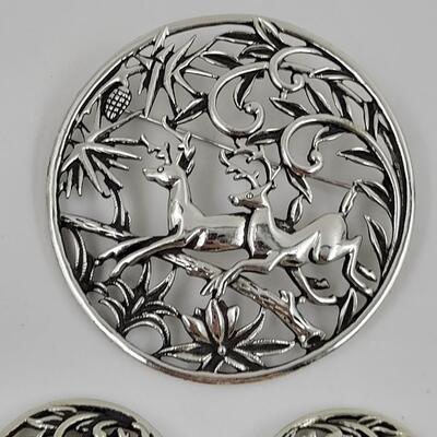 VINTAGE SARAH COVENTRY DEER BROOCH & EARRING SET