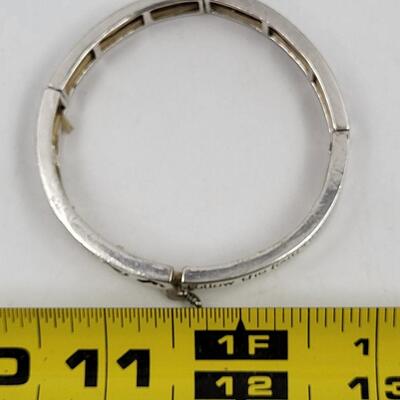 RELIGIOUS INSPIRATIONAL ELASTIC SILVERTONED  BRACELET