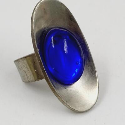 VINTAGE SIGNED SILVER TONED ARTIST RING