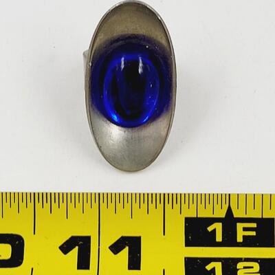 VINTAGE SIGNED SILVER TONED ARTIST RING