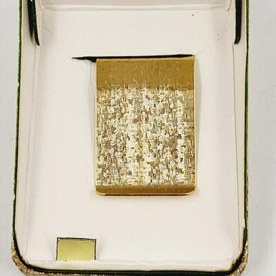 VINTAGE DWIGHT D. EISENHOWER 18K ELECTROPLATED COIN MONEY CLIP