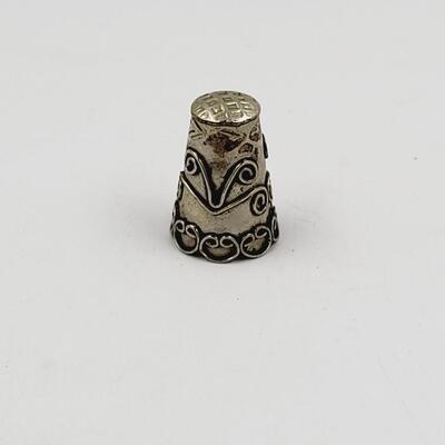 ALPACA MEXICO SILVER ORNATE THIMBLE