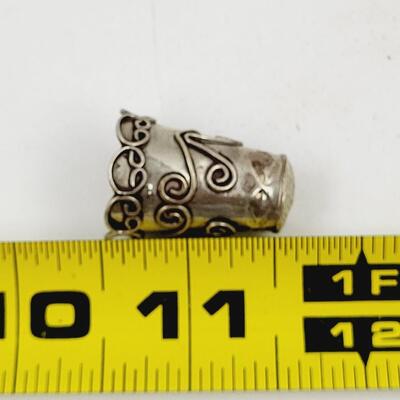 ALPACA MEXICO SILVER ORNATE THIMBLE