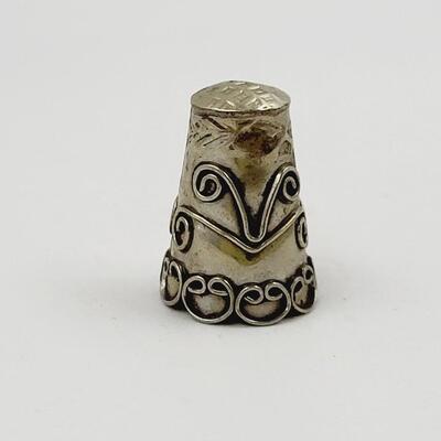 ALPACA MEXICO SILVER ORNATE THIMBLE